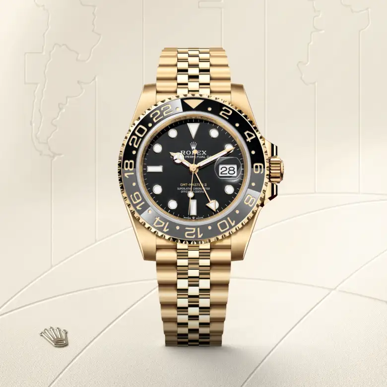 ロレックス販促品 ROLEX GMT-MASTER II 掛時計 Rolex GMT-Master II em Ouro, M126718GRNR-0001 | Corsage