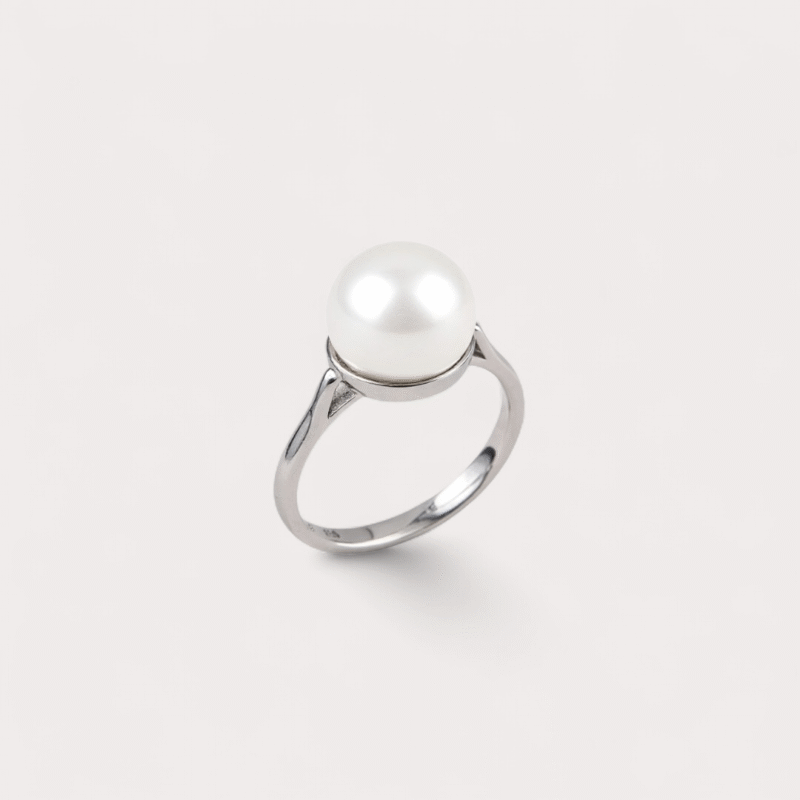 Anel em ouro branco 18k com pérola South Sea 13mm