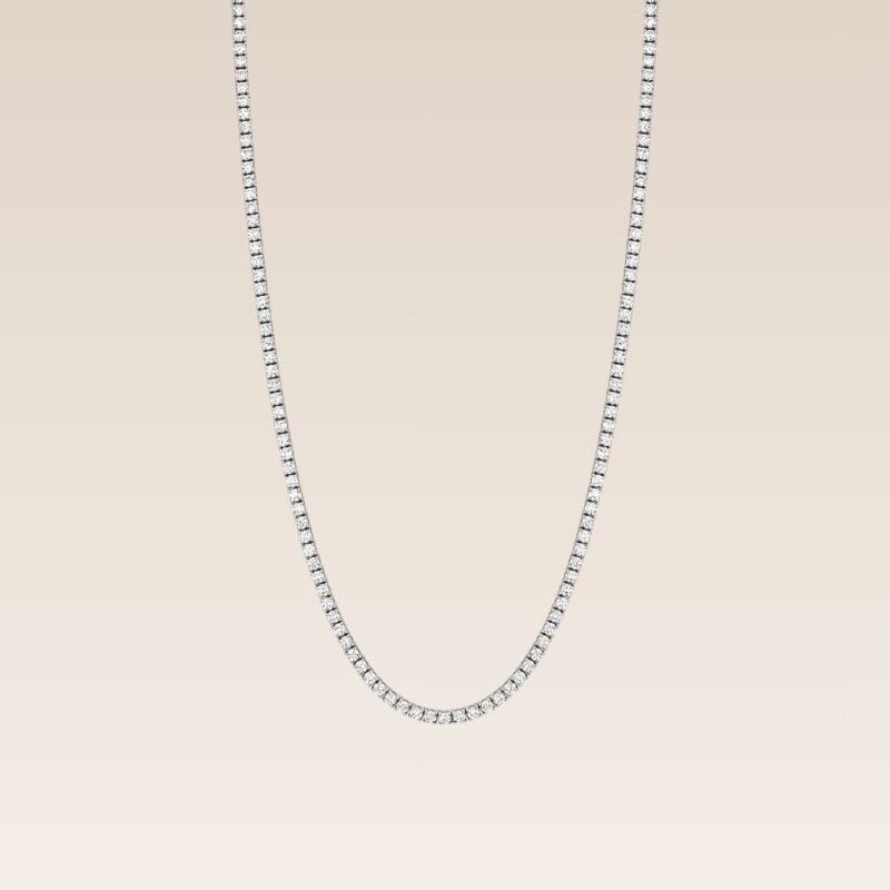 Colar Riviera em Ouro Branco Diamante